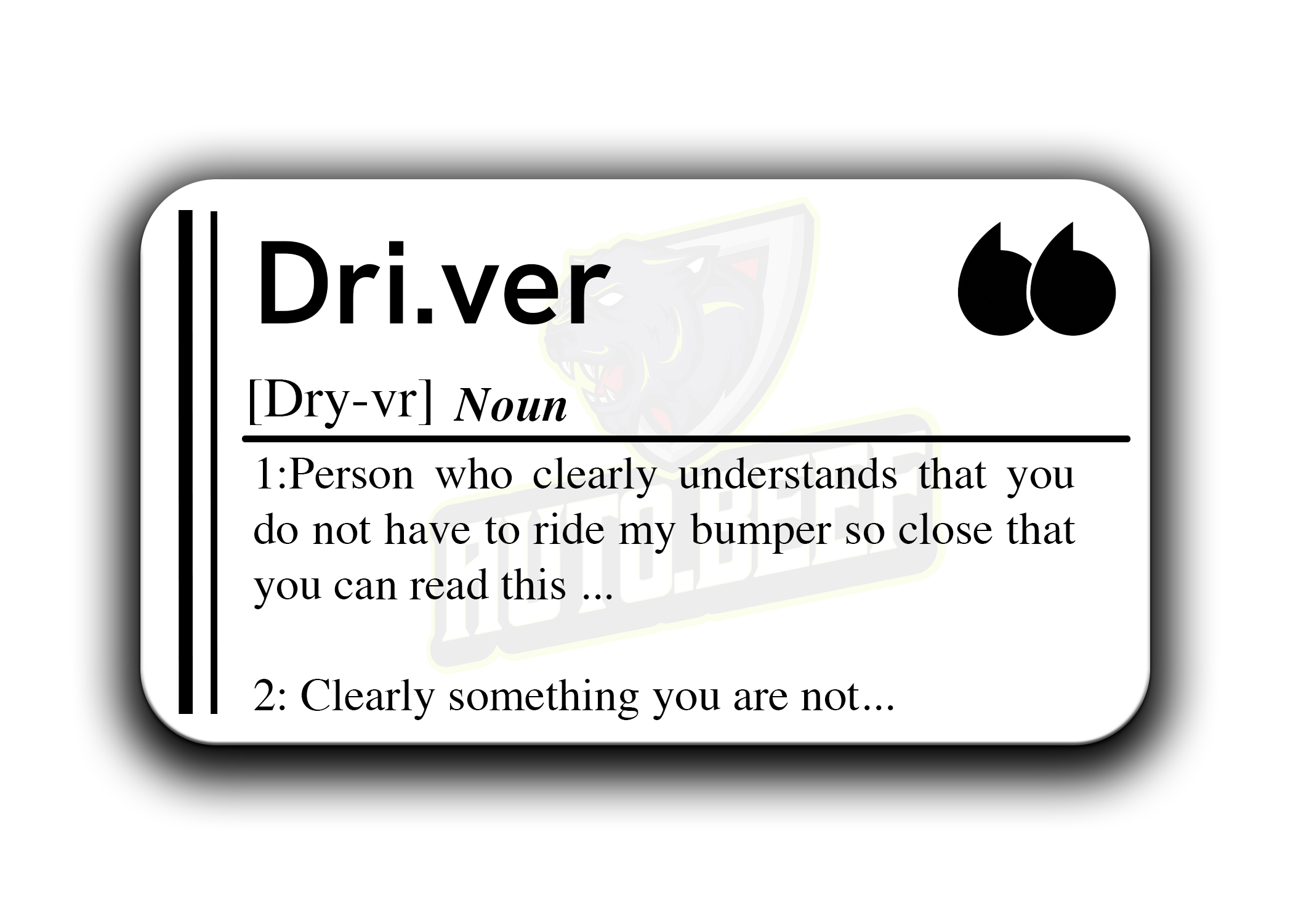 Driver Window Sticker – Black Horse Productions