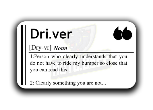 Driver Window Sticker