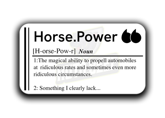 Horsepower Window Sticker